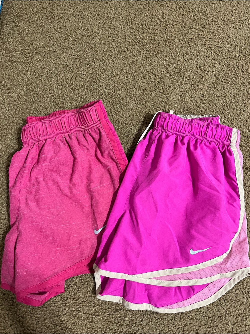 Nike Girls Hot Pink & Magenta Athletic Shorts - 2 Pack